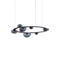 Dew Drops Circle Pendant Light  option Smoke Metalization / Brushed Anthracite