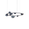 Dew Drops Circle Pendant Light  option Smoke Metalization / Brushed Silver