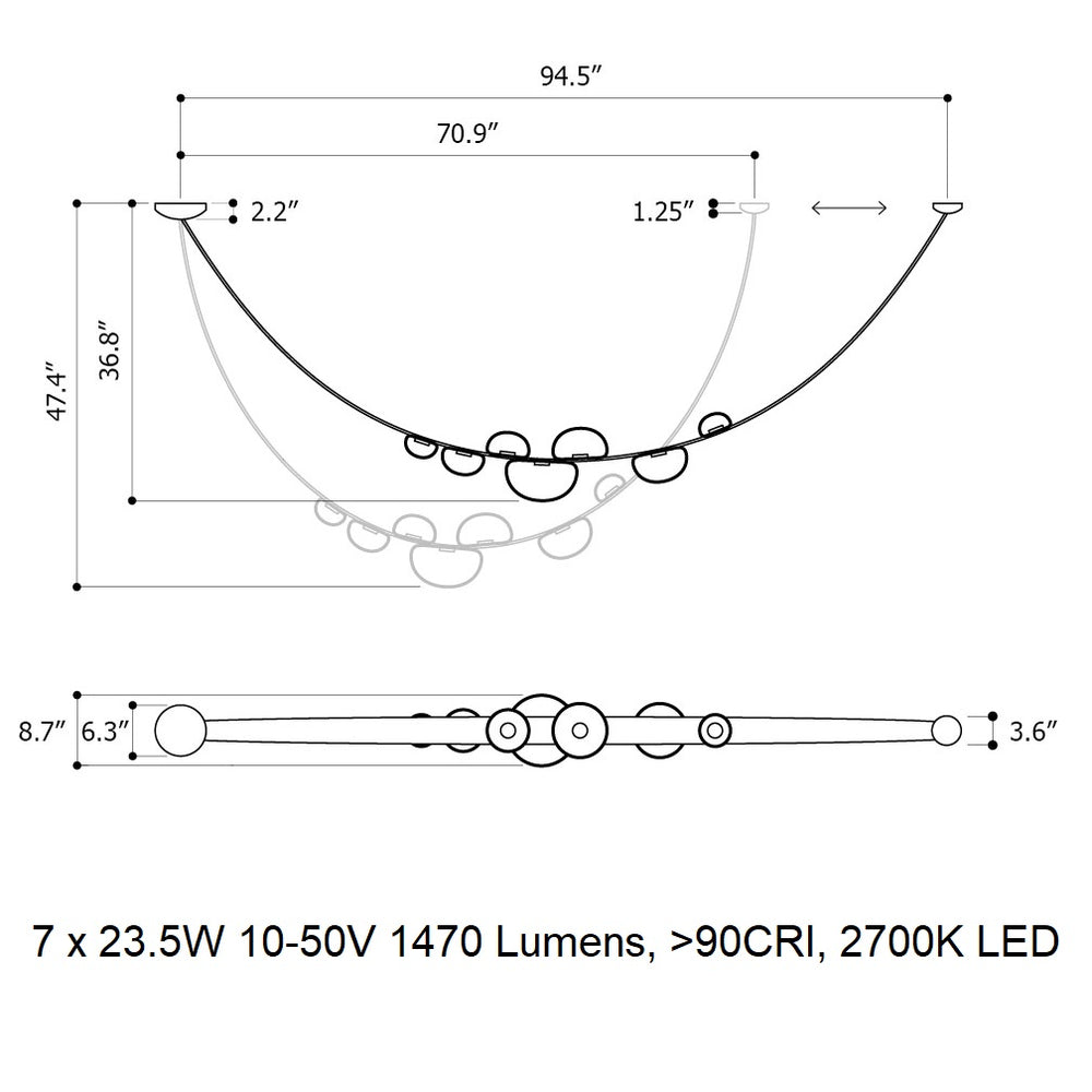 Dew Drops LED Chandelier