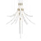 Flare 16-Light LED Chandelier  option Brushed Gold