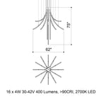 Flare 16-Light LED Chandelier