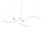 Flare 3-Light B/C LED Chandelier  option Brushed Silver