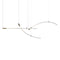 Flare 3-Light LED Chandelier  option Brushed Gold