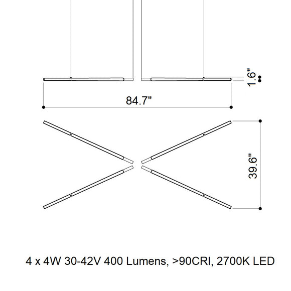 Flare 4-Light LED Chandelier