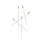 Flare 5-Light LED Chandelier  option Brushed Gold