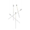 Flare 5-Light LED Chandelier  option Brushed Silver