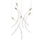 Flare 6-Light LED Chandelier  option Brushed Gold