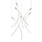Flare 6-Light LED Chandelier  option Brushed Silver