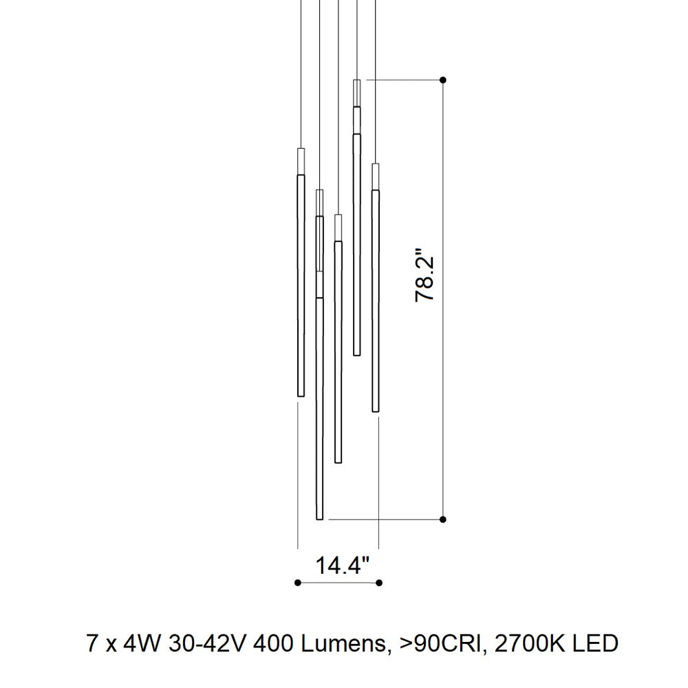 Flare 7-Light A LED Chandelier