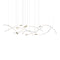 Flare 9-Light LED Chandelier  option Brushed Gold