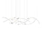 Flare 9-Light LED Chandelier  option Brushed Silver