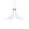 Flare Cone LED Chandelier  option Brushed Silver