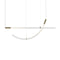 Flare LED Chandelier  option Brushed Gold