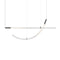 Flare LED Chandelier  option Brushed Silver