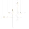 Flare Linear LED Chandelier  option Brushed Gold