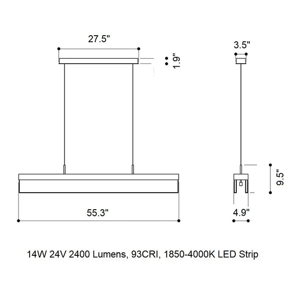 BOMMA Fragment Line LED Pendant Light - 2Modern