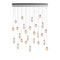 Fragments Rectangle LED Chandelier  option Anthracite