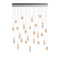 Fragments Rectangle LED Chandelier  option White