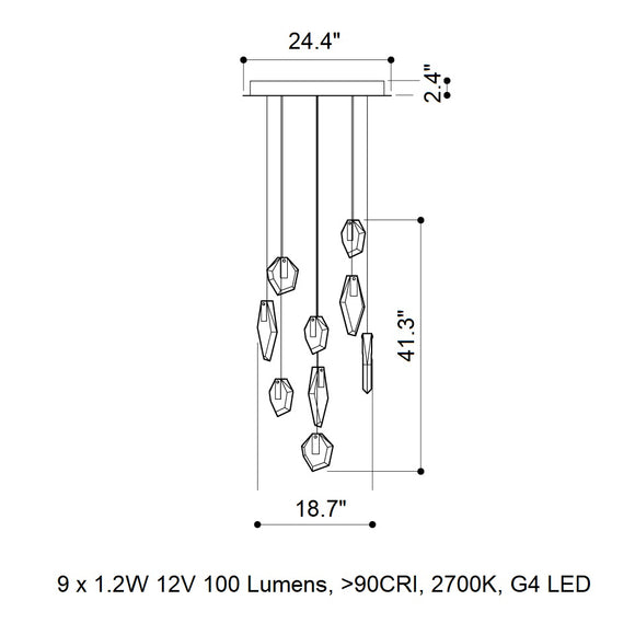 Fragments Round LED Chandelier