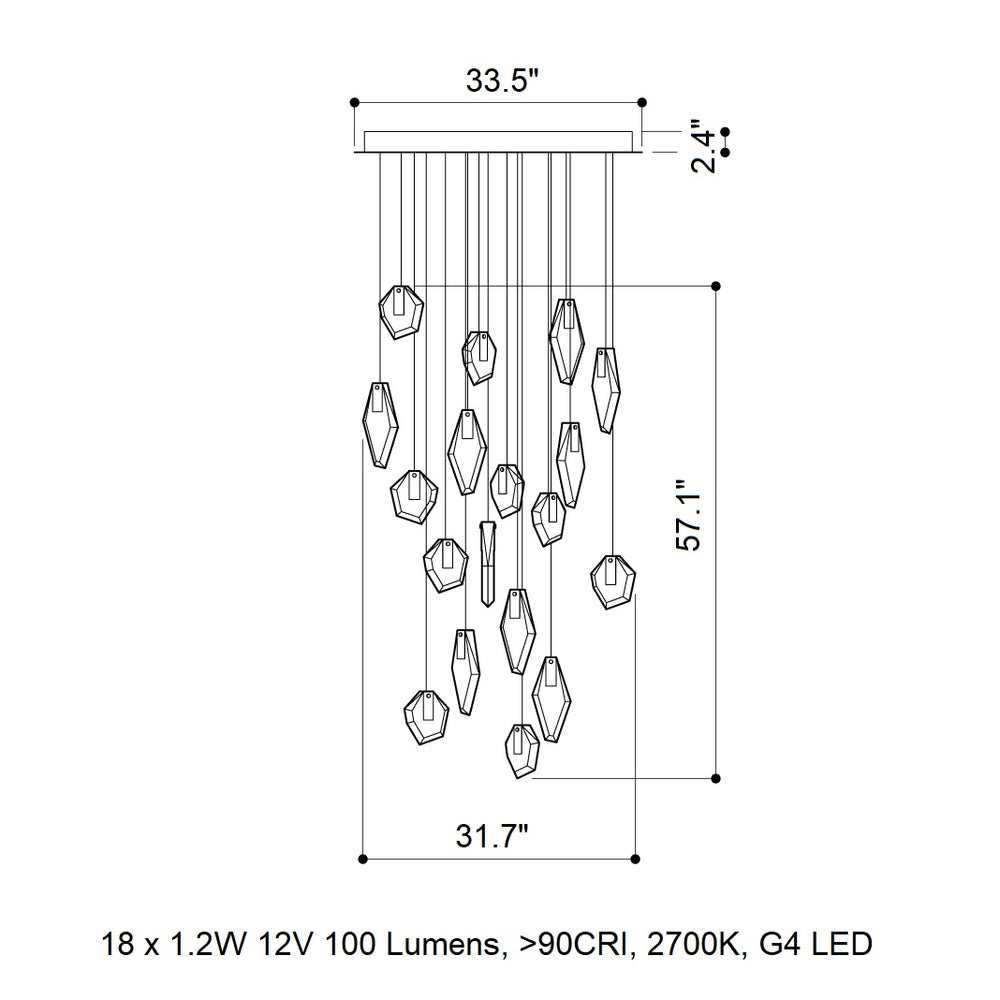 Fragments Round LED Chandelier