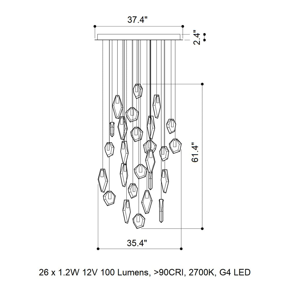 Fragments Round LED Chandelier