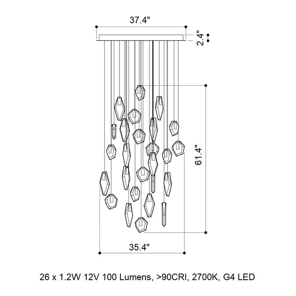 Fragments Round LED Chandelier