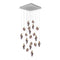 Fragments Square LED Chandelier  option Brushed Gold
