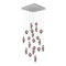 Fragments Square LED Chandelier  option Flamingo Mint