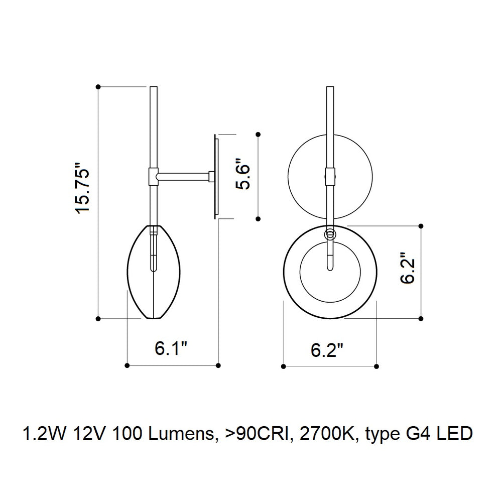 Lens LED Wall Sconce