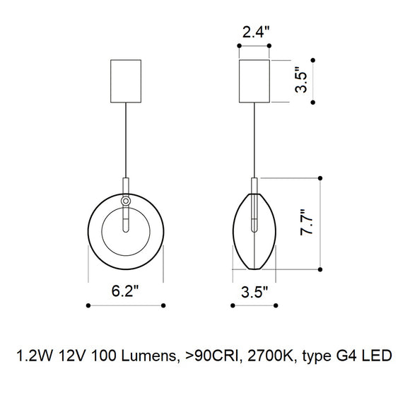 Lens LED Pendant Light