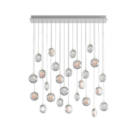 Lens Rectangle LED Chandelier