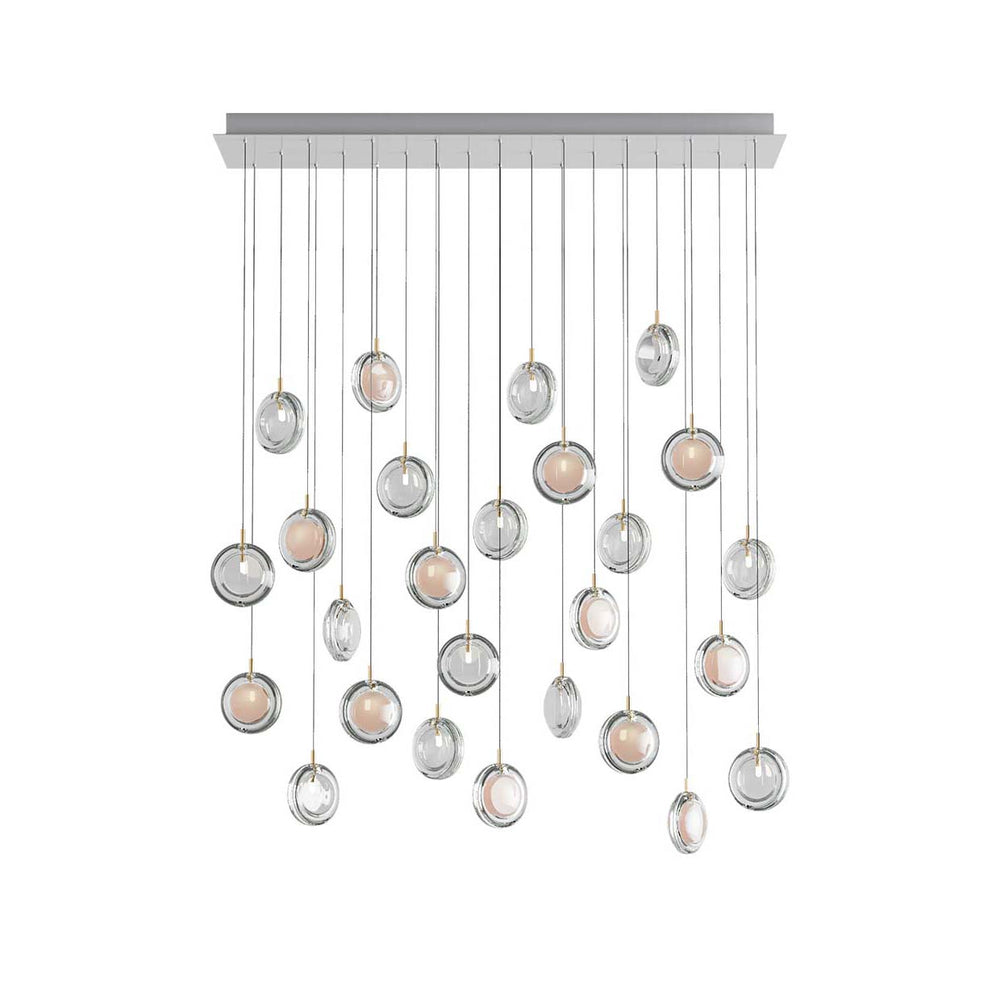 Lens Rectangle LED Chandelier