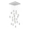 Lens Square LED Chandelier  option Clear