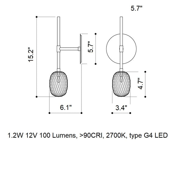 Metamorphosis LED Wall Sconce