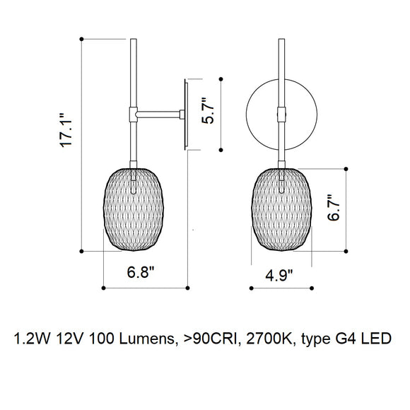 Metamorphosis LED Wall Sconce