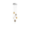 Metamorphosis Round LED Chandelier  option 6 Lights