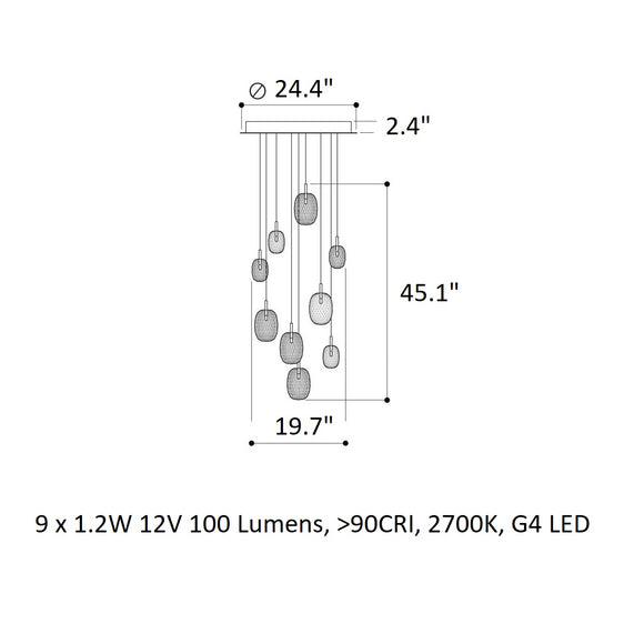 Metamorphosis Round LED Chandelier