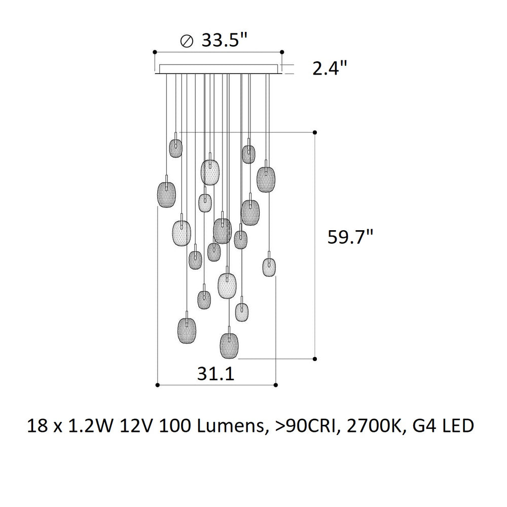 Metamorphosis Round LED Chandelier