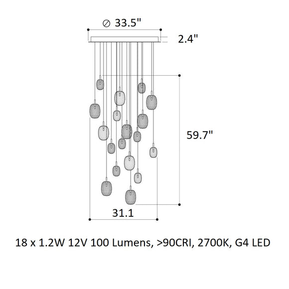 Metamorphosis Round LED Chandelier