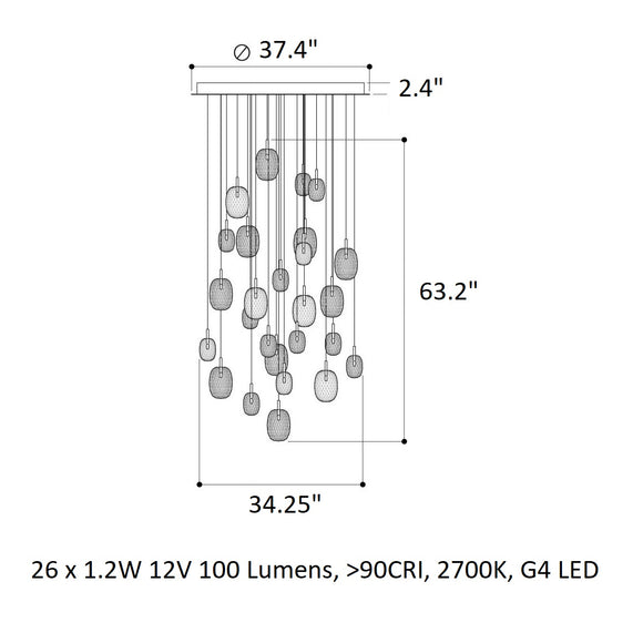 Metamorphosis Round LED Chandelier