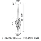 Mussels Cluster LED Chandelier