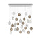Mussels Rectangle LED Chandelier  option Clear / Smoke