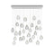 Mussels Rectangle LED Chandelier  option Clear