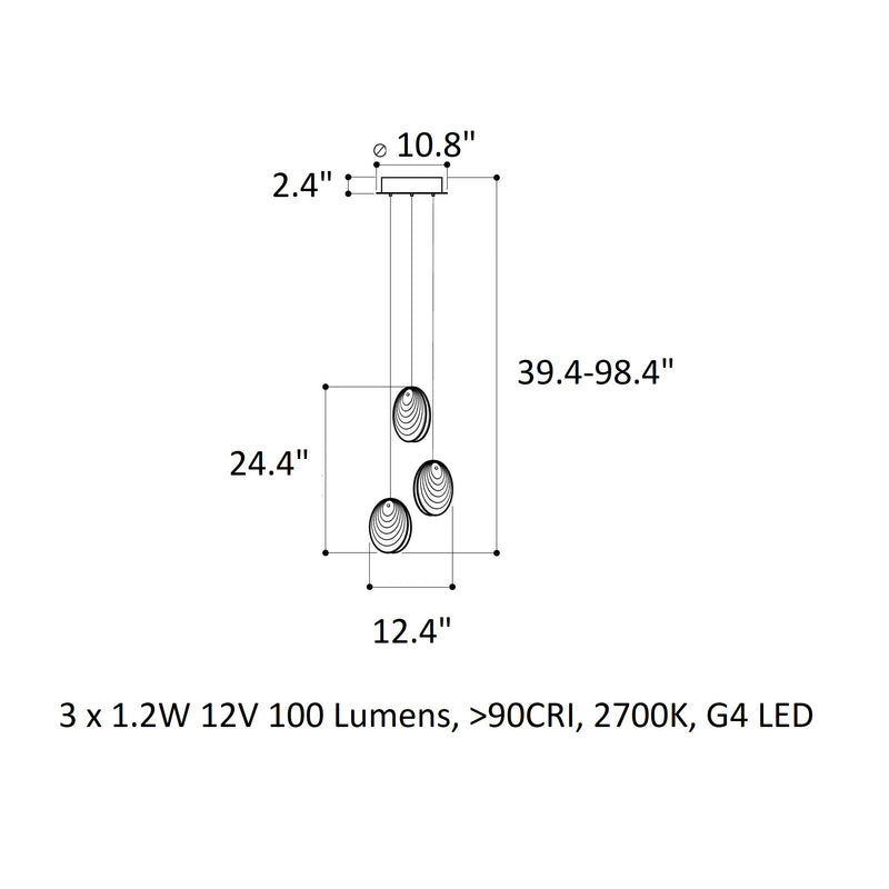 BOMMA Mussels Round LED Chandelier - 2Modern