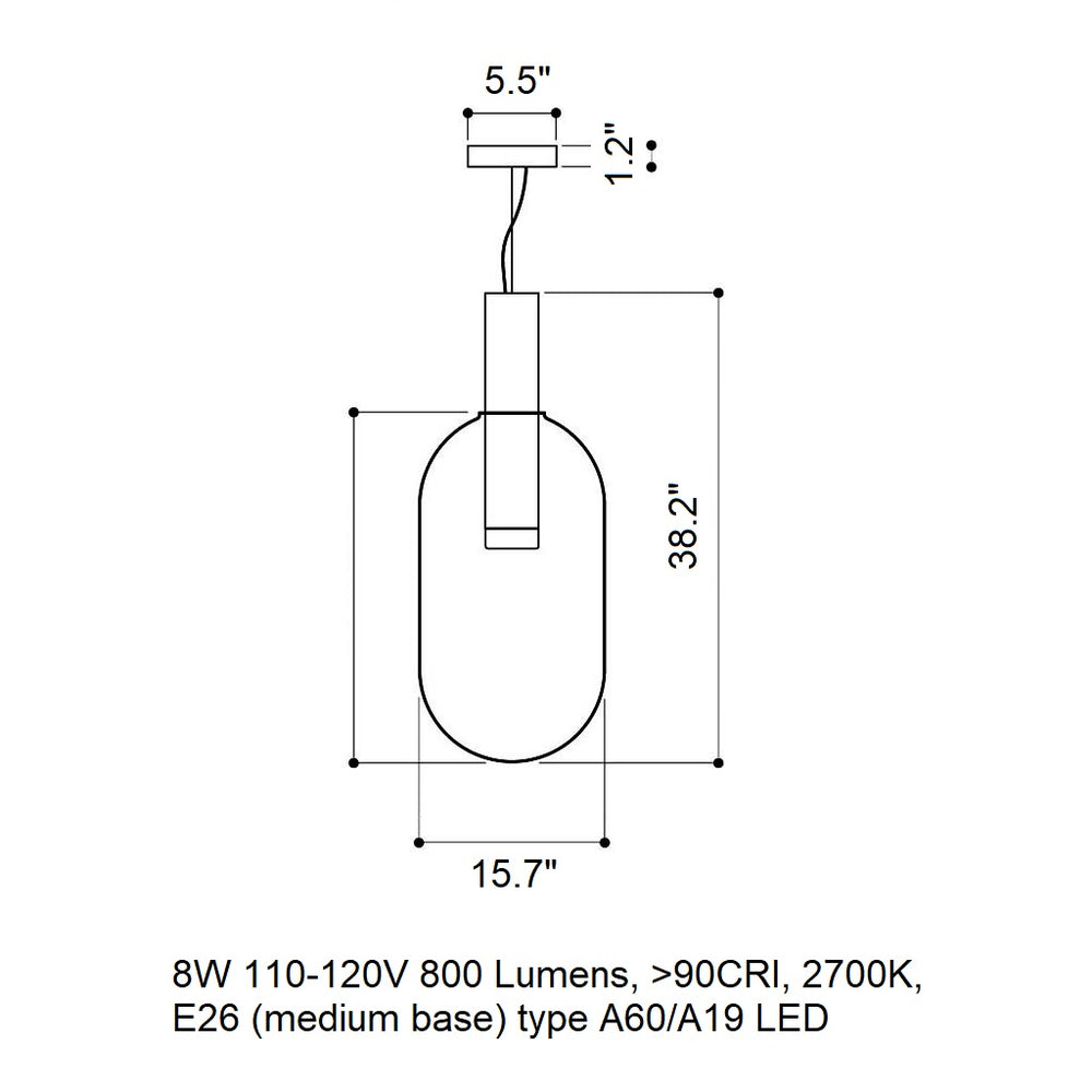 Phenomena Capsule LED Pendant Light
