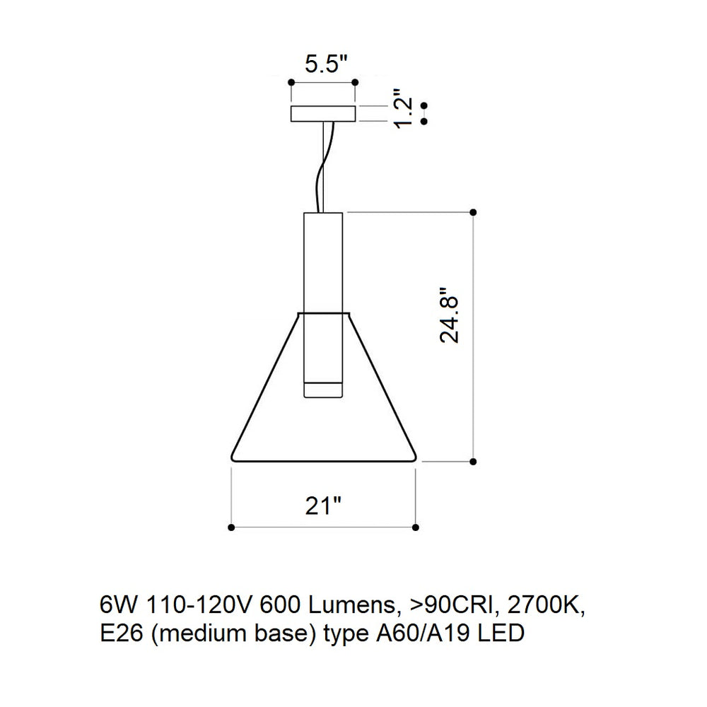 Phenomena Cone LED Pendant Light