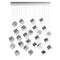 Pyrite Rectangle LED Chandelier  option Silver