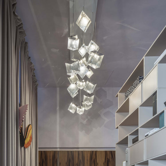Pyrite Rectangle LED Chandelier