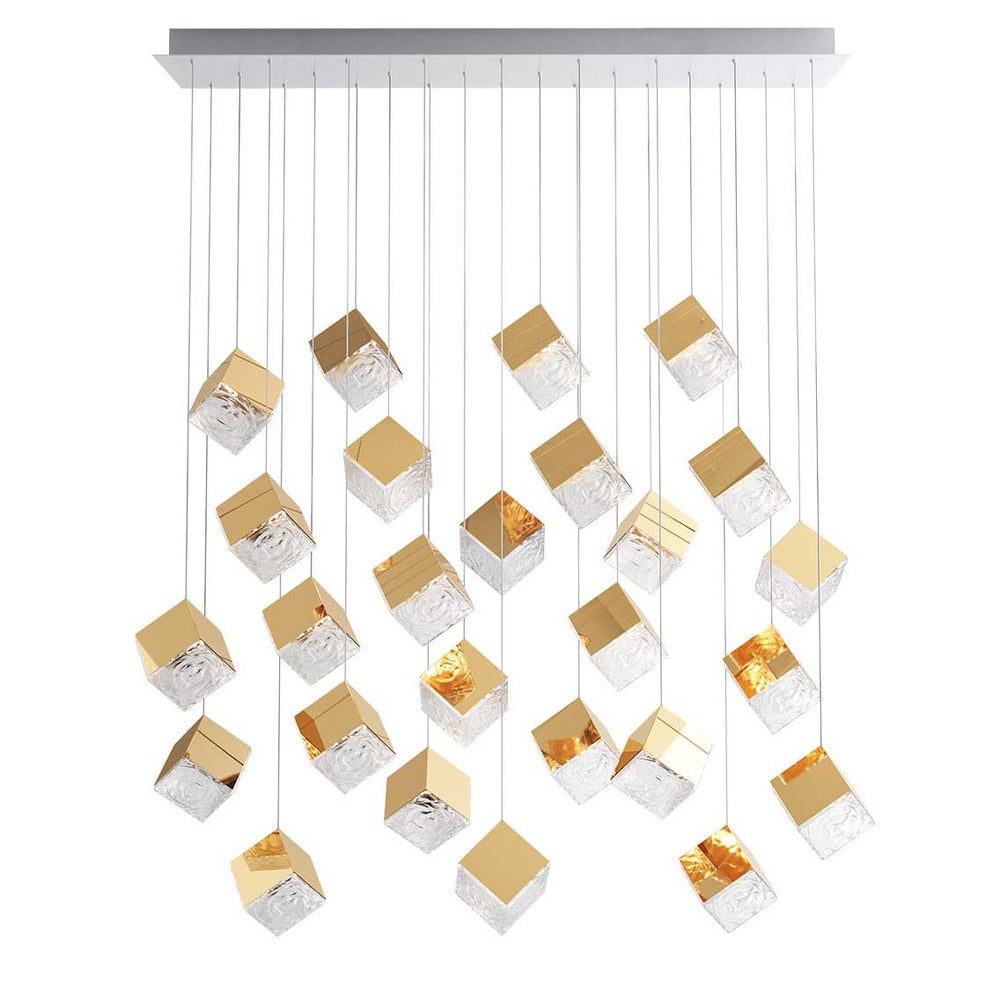 Pyrite Rectangle LED Chandelier
