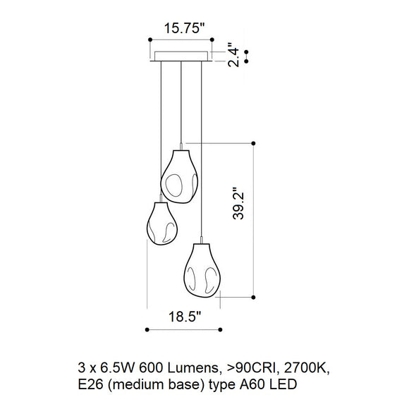 Soap LED Chandelier
